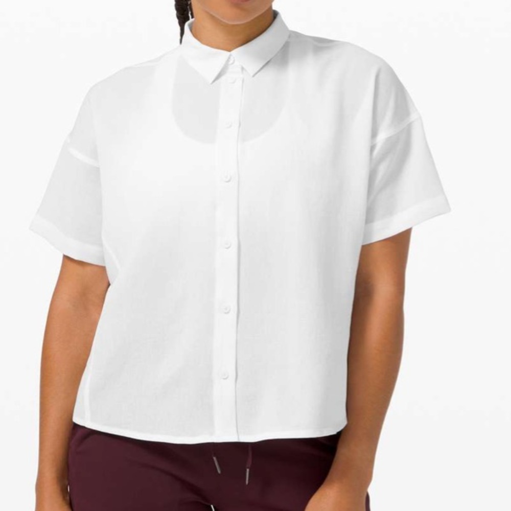 Lululemon Full Day Ahead Short Sleeve Shirt
White